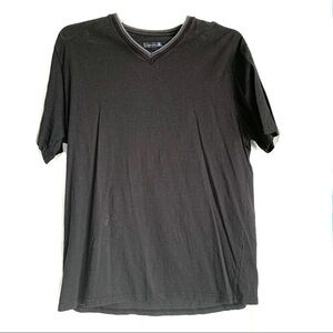 Van Heusen Dark Gray V-Neck Short Sleeve Tee Shirt size Large